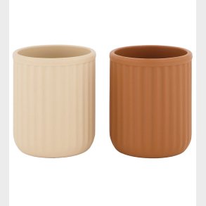 Mikk-Line Kopper - 2-pak - Silikone - White Swan/Brown Sugar