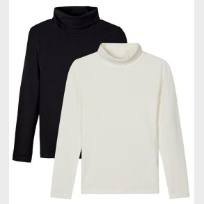 Name It Bluse m. Rullekrave - 2-pak - Noos - NknViggo - White Al