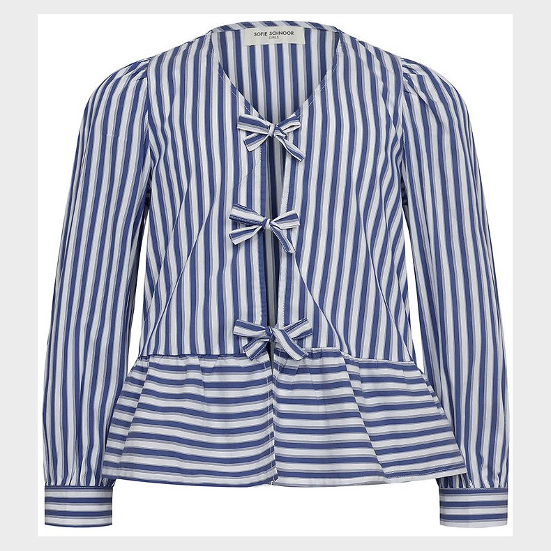 Sofie Schnoor Girls Skjorte - Navy/Hvidstribet