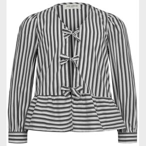 Sofie Schnoor Girls Skjorte - Mrkegr/Hvidstribet