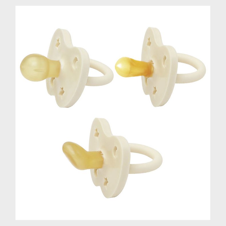 Hevea Sutter - 0-3 mdr - 3-pak - Naturgummi - Milky White