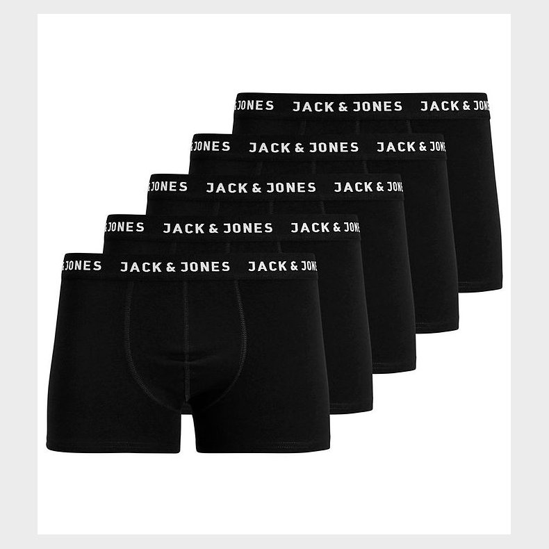 Jack & Jones Boxershorts - 5-pak - Jachuey - Sort