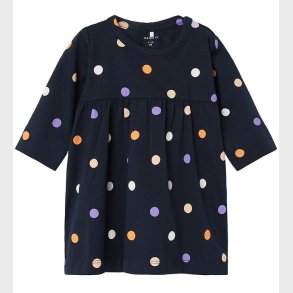 Name It Kjole - NbfTunna - Dark Sapphire m. Prikker