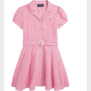 Polo Ralph Lauren Kjole - Gingham - Hr - Pink/Hvidternet