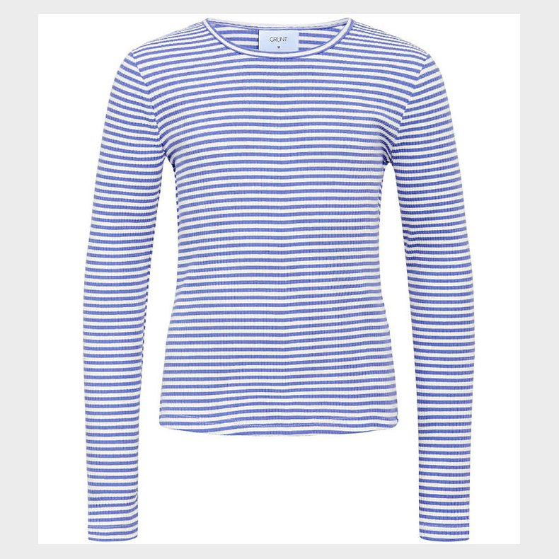Grunt Bluse - Nastola - Bl/Hvid Stribet