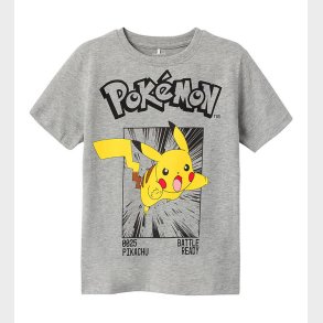 Name It T-shirt - NkmNoisi Pokemon - Noos - Grey Melange