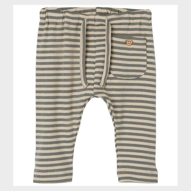 Lil Atelier Bukser - Rib - NbmGago - Noos - Fog/Agave Green