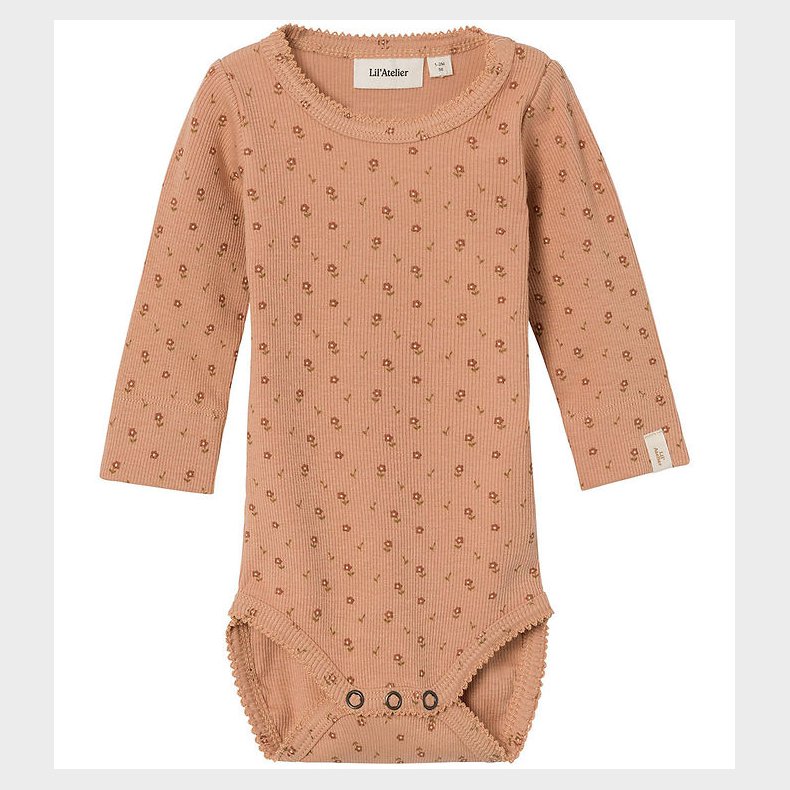 Lil Atelier Body l/ - NbfGago - Noos - Nougat m. Blomster