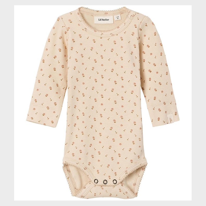 Lil Atelier Body l/ - NbfGago - Noos - Fog m. Blomster