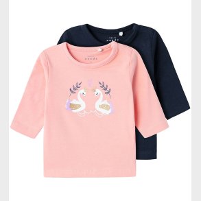 Name It Bluse - NbfVubie - 2-pak - Murex Shell m. Glitter