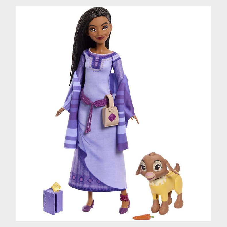 Disney Wish Dukke - 29 cm - Asha m. Star og Valentino