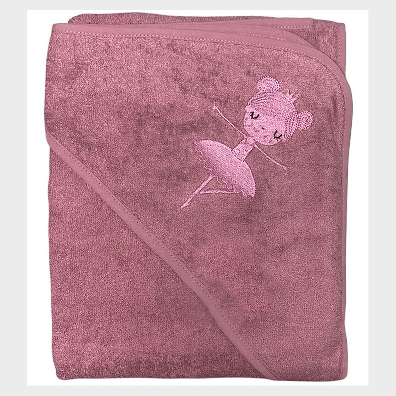 Nrgaard Madsens Babyhndklde - 75x75 cm - Dusty Red m. Balleri