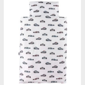 Nrgaard Madsens Sengetj - Junior - Hvid m. Racerbiler