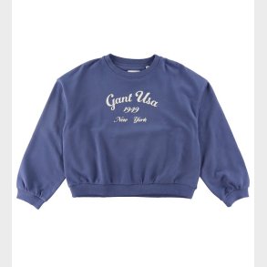 GANT Sweatshirt - Oversized Logo - Washed Blue