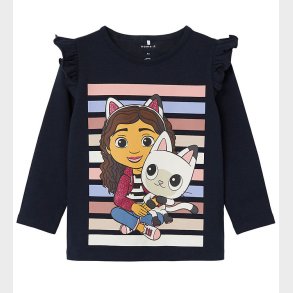 Name It Bluse - NmfDira Gabby - Dark Sapphire m. Glimmer