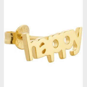 Design Letters rering - 1 stk. - HAPPY - 18K Guldbelagt