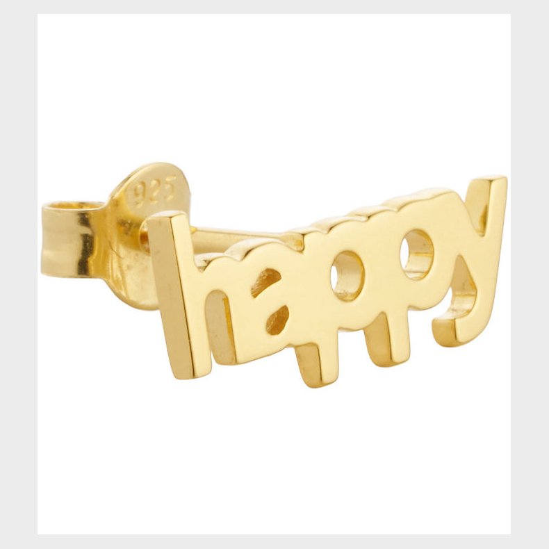 Design Letters rering - 1 stk. - HAPPY - 18K Guldbelagt