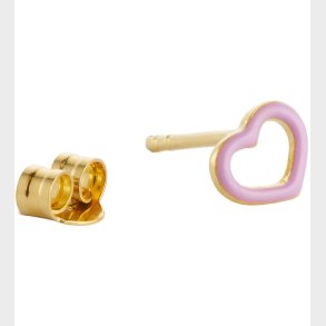 Design Letters rering - 1 stk. - Lilla Hjerte - 18K Guldbelagt