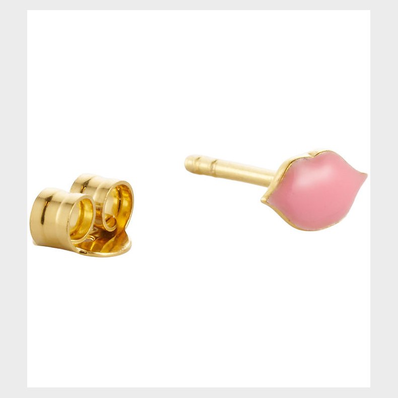 Design Letters rering - 1 stk. - Pink Kys - 18K Guldbelagt