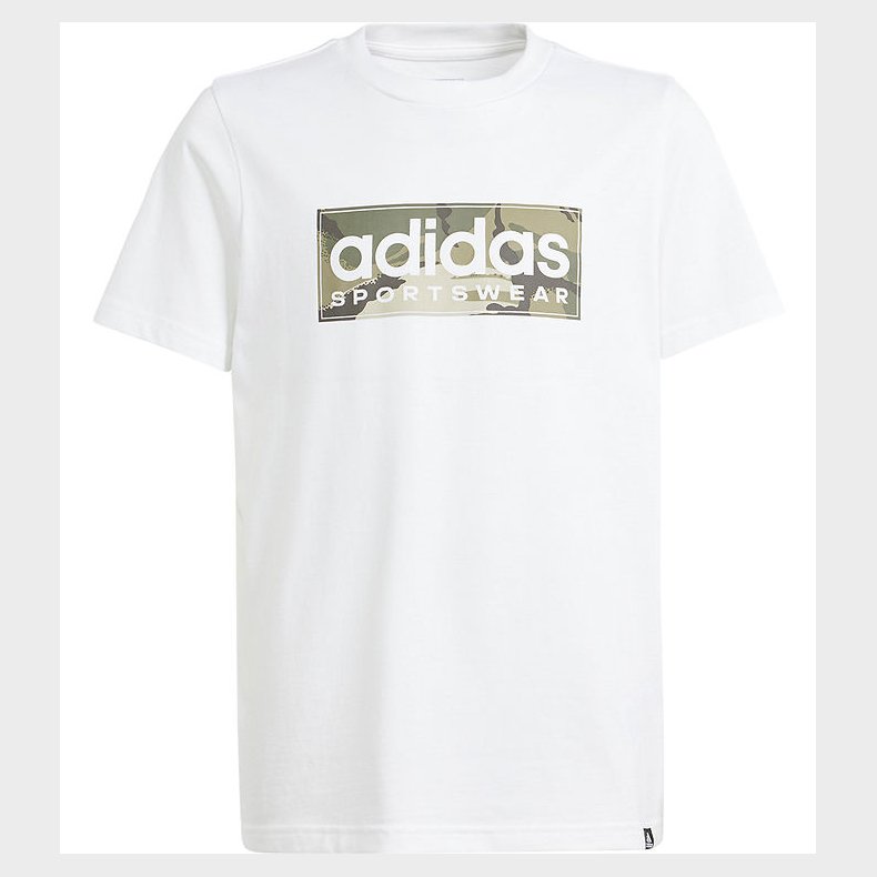 adidas Performance T-shirt - B Camo Lin T - Hvid/Grn