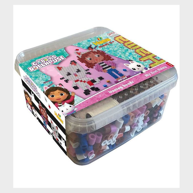 Hama Maxi Perler - 900 stk. + 1 Plade - Gabby's Dollhouse