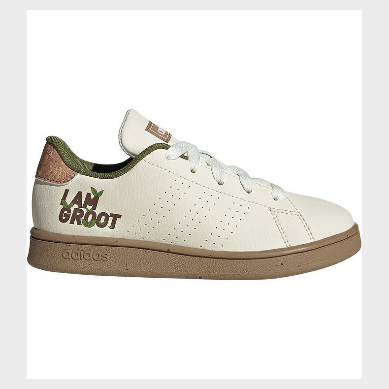 adidas Performance Sko - Advantage Groot K - Creme/Grn m. Print