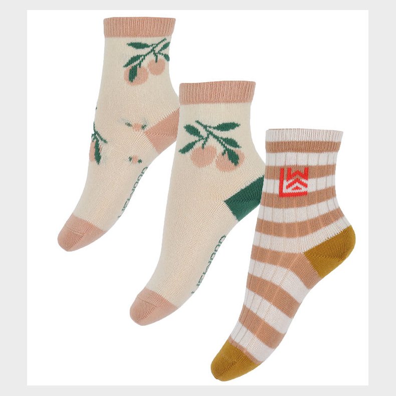 Liewood Strmper - Silas - 3-pak - Peach Sea Shell Mix