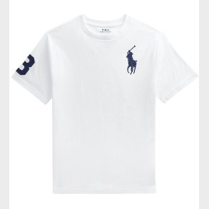 Polo Ralph Lauren T-shirt - Hvid m. Navy