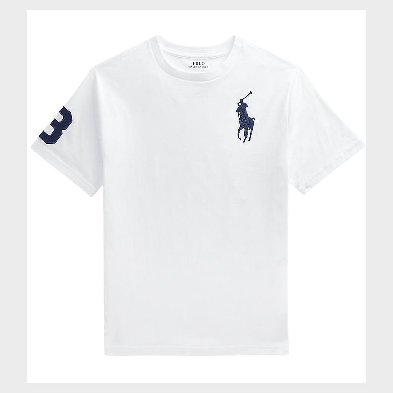 Polo Ralph Lauren T-shirt - Hvid m. Navy