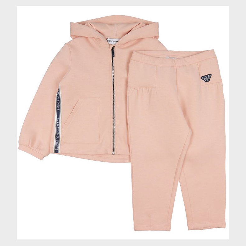 Emporio Armani Cardigan/Bukser - Rosa m. Logostribe