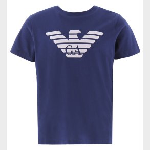Emporio Armani T-shirt - Bl/Hvid m. Logo