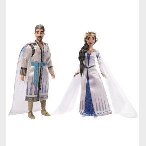 Disney Wish Dukker - 30/27 cm - Kong Magnifico/Dronning Amaya