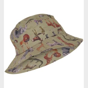 Mikk-Line Bllehat - Olive Gray m. Savannedyr