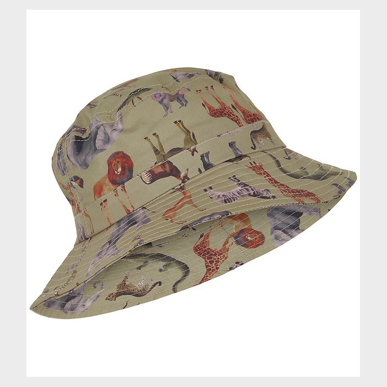 Mikk-Line Bllehat - Olive Gray m. Savannedyr