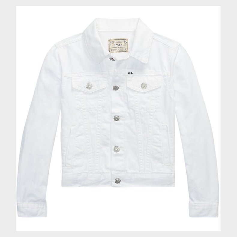 Polo Ralph Lauren Denimjakke - Cropped - Trucker - Hvid
