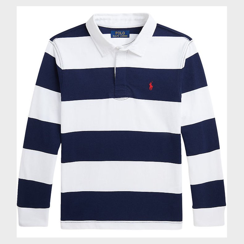 Polo Ralph Lauren Polobluse - C Core - Navy/Hvidstribet
