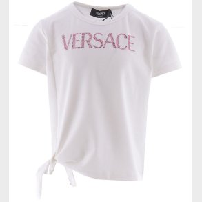 Versace T-shirt - Hvid/Pink m. Similisten