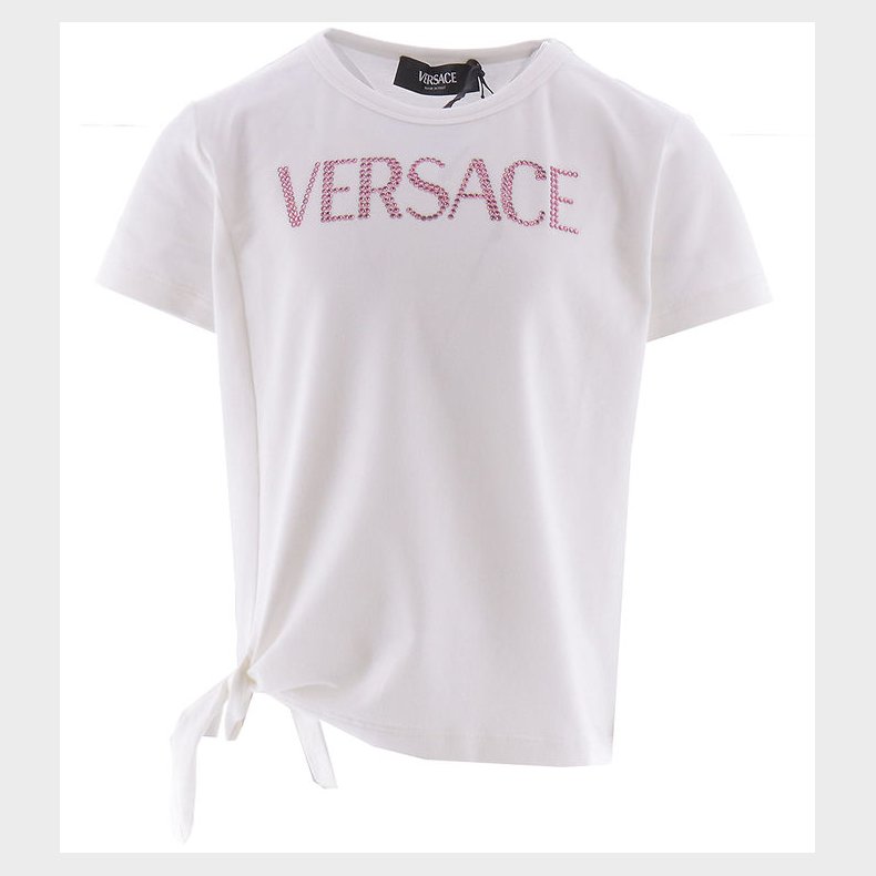 Versace T-shirt - Hvid/Pink m. Similisten