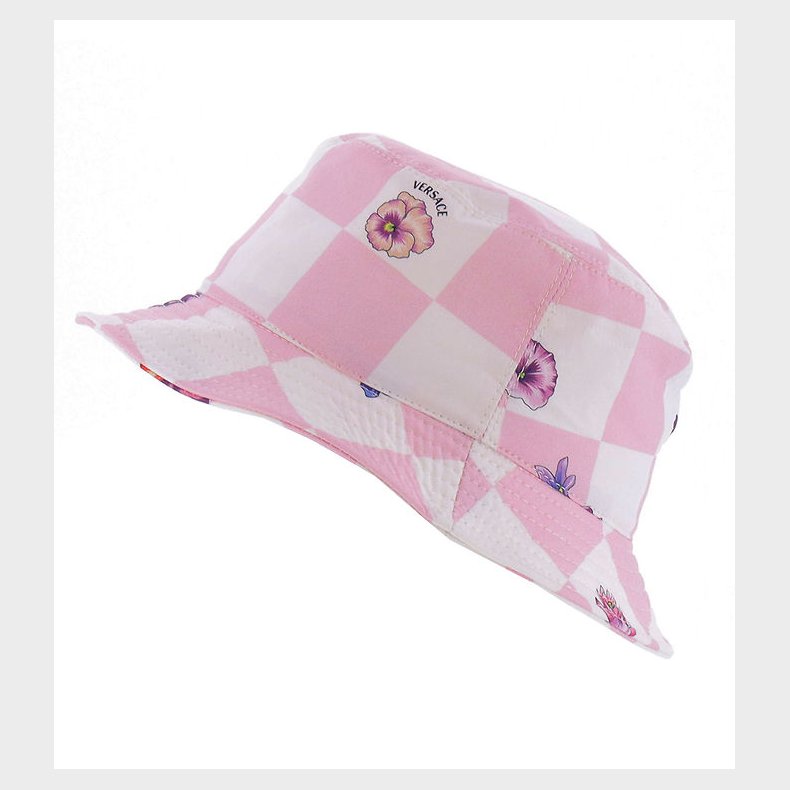 Versace Bllehat - Hvid/Rosaternet m. Blomster