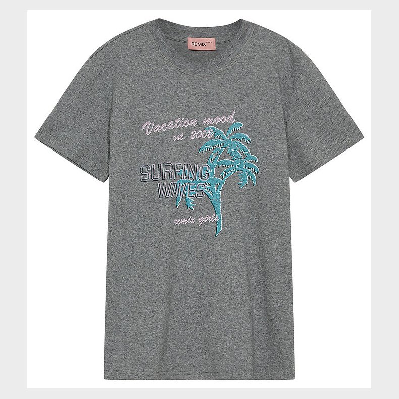 Designers Remix T-shirt - Brixton - Grey Melange m. Print