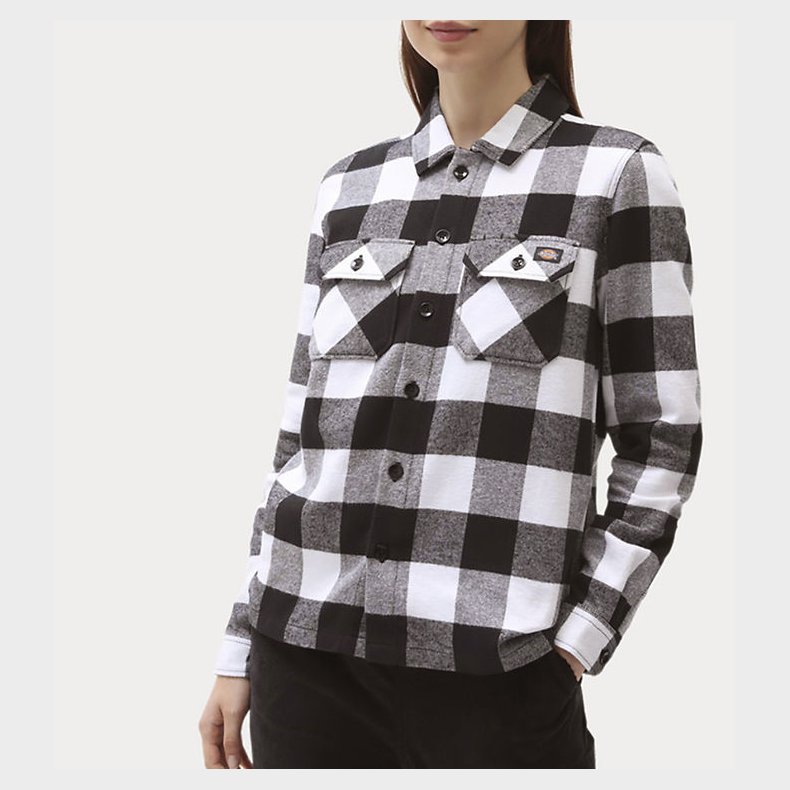 Dickies Skjorte - New Sacramento - Sort/Hvidternet