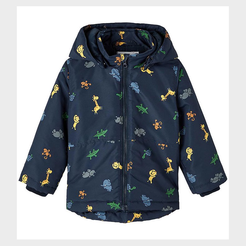 Name It Dynejakke - NbmMax - Dark Sapphire m. Print