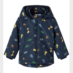 Name It Dynejakke - NbmMax - Dark Sapphire m. Print