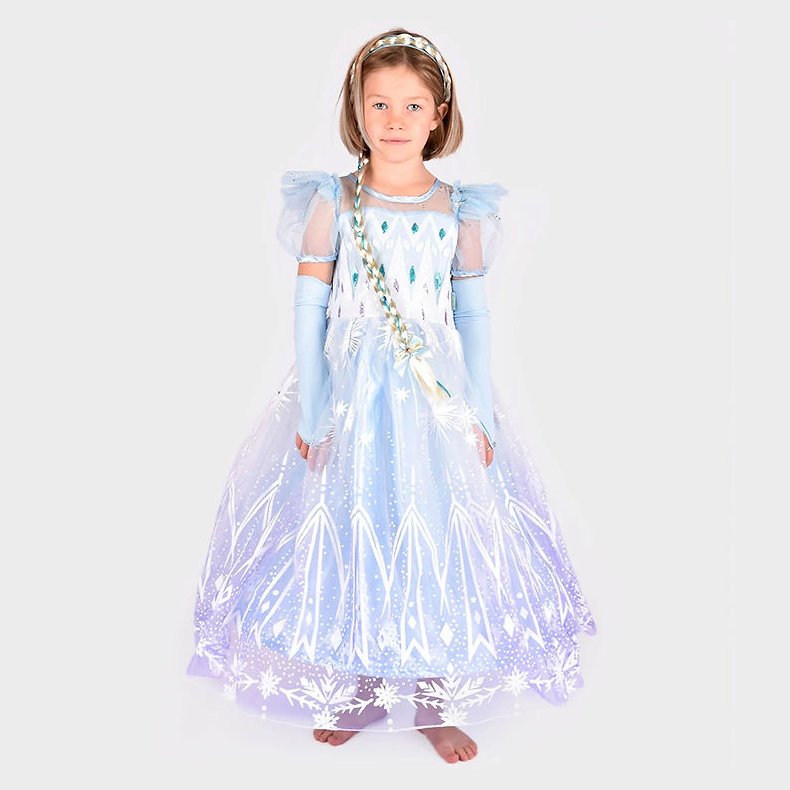 Den Goda Fen Udkl�dning - Prinsesse Kjole - Frost