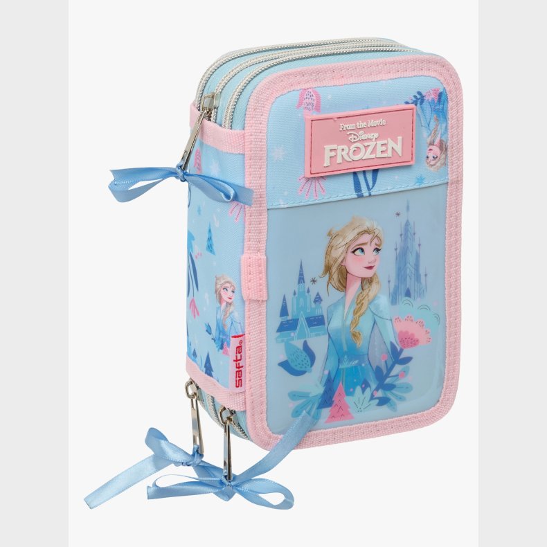 Disney Frozen Penalhus med 3 Rum Ice Magic, Lysebl