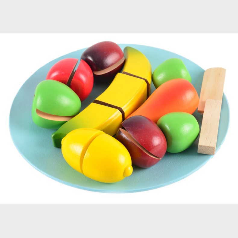 Frugt i tr m. velcro p tallerken