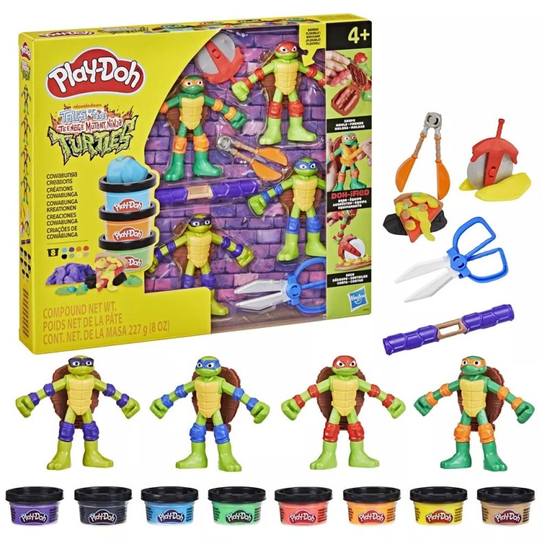 Play-Doh Teenage Mutant Ninja Turtles Modellervoks Cowabunga Creations
