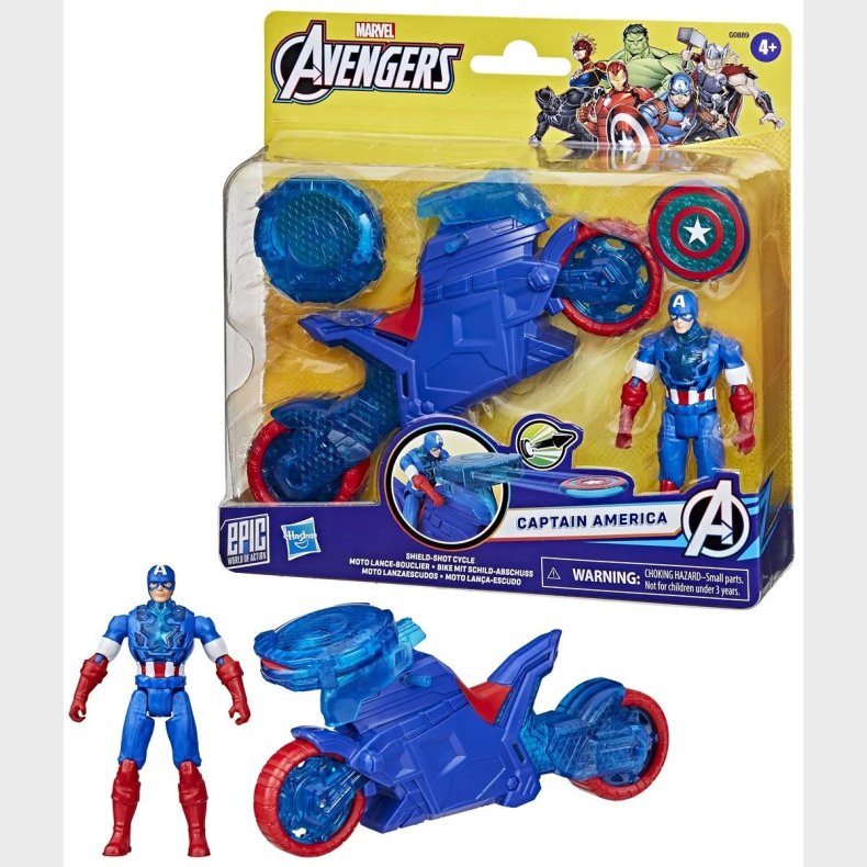 Marvel Avengers Captain America Actionfigur Shield-Shot Cycle