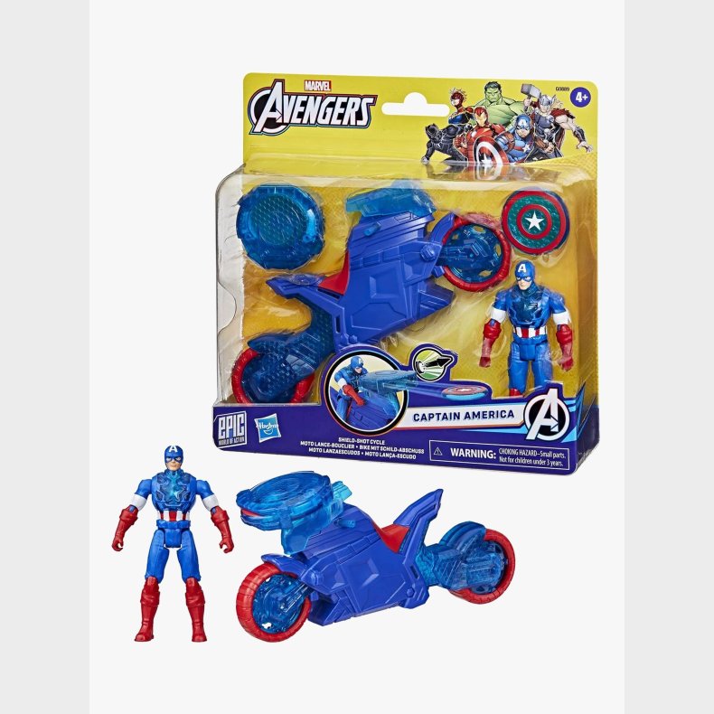 Marvel Avengers Captain America Actionfigur Shield-Shot Cycle