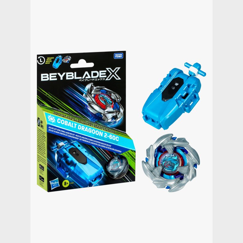 Beyblade X Cobalt Dragoon 2-60C Launcher S�t